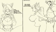 1boy 1girl ahegao animal_ears artist:iggy_bomb artist:unknown bouncing_breasts comic furry mask muscles navel netorare nipples ntr nude penis ponytail pov pulchra stomach_bulge text tiny_penis Von_Lycaon zenless_zone_zero // 4100x2322 // 2.2MB