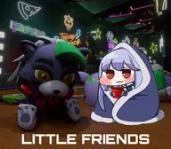 2girls 3d artist:unknown azur_lane chibi essex five_nights_at_freddy's plushie queen_of_v_2025 roxanne_wolf // 3406x2982 // 1.6MB