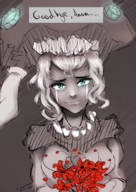 abyssal artist:misterskits flowers kantai_collection looking_at_viewer standard_carrier_wo-class tears text wo wo-class // 700x988 // 943KB