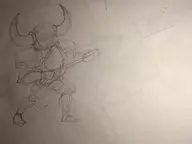 1boy armor horns shovel shovel_knight traditional_medium wip // 1040x780 // 154KB