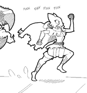 aliased archer artist:hypfoo binary_art binary_brush binary_pen cat cosplay dragon's_crown elf_(dc) feline furry katia_managan khajiit prequel prequel_adventure running the_elder_scrolls // 595x638 // 27KB