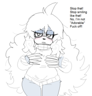 1girl anthro artist:2x blush long_hair looking_at_viewer messy_hair oc sketch sloth sonic_(series) sweater text // 560x586 // 25KB