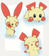 anon artist:macromin happy hugging looking_at_object macro micro plusle pokemon size_difference sleeping // 1410x1611 // 1007KB