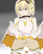 1girl artist:zeniselv blonde_hair colored edna flashing panties pussy tales_of_(series) tales_of_zestiria upskirt // 640x800 // 256KB