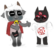 artist:unknown cult_of_the_lamb red_crown sweater the_lamb the_one_who_waits // 1374x1233 // 721KB