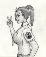 1girl artist:shamiranon huge_breasts nemona pokemon pokemon_sv traditional_medium // 988x1229 // 2.6MB