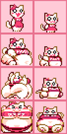 1girl 4chan artist:unknown ass breasts cat catgirl fat huge_ass huge_breasts inflation middle_finger moot pixel_art sprite sprite_sheet super_mario_vorld // 272x544 // 7.3KB