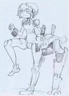 aegis aigis centaur monster_girl persona persona_3 shin_megami_tensei traditional_medium // 1486x2087 // 791KB