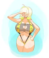1girl alternate_costume artist:unknown blonde_hair boom_and_shock elegg goddess_of_victory_nikke nikki pubic_hair sling_bikini // 3110x3672 // 631KB