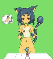 ankha artist:asd blue_hair cleocatra cobra flower red_eyes snake // 1628x1814 // 673KB
