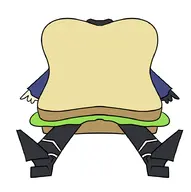 1girl aradia artist:unknown food night_of_revenge sandwich // 911x914 // 168KB