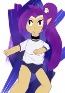 blackheartedink colored genie gym_uniform phantomz2 purple_hair shantae shantae_(series) spats tan tan_skin uniform wayforward // 1378x1958 // 783KB