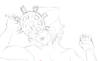 artist:axred7 dark_souls dark_sun_gwyndolin nipples short_hair sketch wip // 991x612 // 115KB
