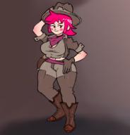 1girl artist:unknown cowboy_hat cowboy_outfit kumatora mother_(series) mother_3 // 624x650 // 229KB