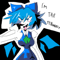 1girl artist:2hufag cirno queen_of_v_2025 touhou // 400x400 // 23KB