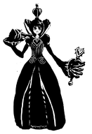 american_mcgee's_alice monochrome queen_of_hearts // 800x1176 // 141KB