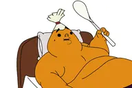 1boy artist:unknown bart_simpson colored fat goron obese parody spoon the_legend_of_zelda the_simpsons // 1639x1092 // 271KB