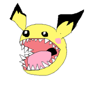 artist:laweaacosadora black_eyes colored mspaint parody pichu pokemon sharp_teeth // 406x362 // 9.1KB