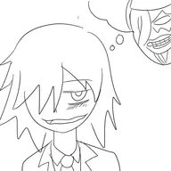 crossover monochrome shin_megami_tensei thinking tomoko_kuroki watamote yomotsu-shikome // 600x600 // 98KB