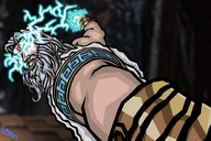 1boy artist:wheyzardo god_of_war parody punching zeus // 2000x1333 // 1.5MB