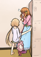 anzu_futaba artist:aipiepo blush colored embarrassed idolm@ster kirari_moroboshi parody // 600x850 // 368KB