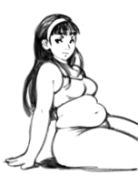 1girl artist:kujalla fat gym_clothes persona persona_4 yukiko_amagi // 1080x1361 // 515KB