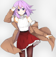 artist:memo colored hyperdimension_neptunia neptune peace_sign // 1409x1425 // 1.0MB