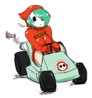 colored kart mario_kart shy_gal super_mario teal_hair // 822x880 // 305KB