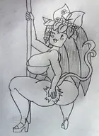 1girl artist:billyfutureboy blaster_master blaster_master_zero kanna monochrome sketch tagme traditional_medium // 1722x2367 // 3.6MB