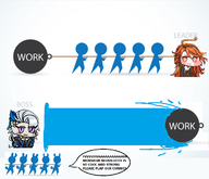 artist:unknown chibi edit genshin_impact Mavuika melusine Neuvillette parody text // 1748x1500 // 633KB