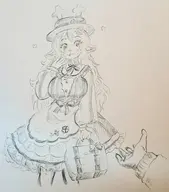 1boy 1girl artist:pikapika212 deltarune dress hand huge_breasts kris looking_at_viewer noelle_holiday smile // 839x952 // 88KB