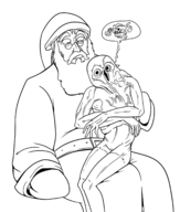 artist:scorndude christmas hat mold_man santa santa_claus scorn sitting // 2273x2685 // 1.1MB