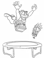 aku_aku crash_bandicoot crash_bandicoot_(series) nitro trampoline // 1200x1600 // 159KB