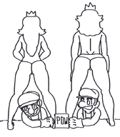 album ass cover luigi mario parody pow_block princess_daisy princess_peach super_mario // 777x888 // 254KB