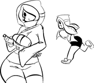 inkling parody shy_gal spats splatoon // 1330x1172 // 61KB