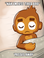 artist:halfdime bed blanket bloons bloons_td_6 colored dead eyes_closed monkey parody passes_away text // 1900x2500 // 1.6MB