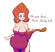 1boy 1girl artist:harrace brian_(quest_64) eating quest_64 shilf text vore // 579x553 // 105KB