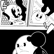 2boys artist:unknown mr._game_&_watch pac-man pac-man_(series) // 3000x3000 // 1.1MB