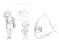 artist:harrace dynamis hibari mega_man mega_man_(series) self_portrait senran_kagura silhouette_mirage // 1000x720 // 243KB