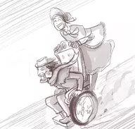 bloodborne gehrman monochrome the_doll wheelchair // 801x763 // 283KB