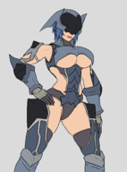 aqua aqua_(kingdom_hearts) armor artist:methados birth_by_sleep colored huge_breasts kingdom_hearts skimpy underboob // 2016x2720 // 151KB