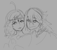 2girls ahoge artist:speakyfag fire_emblem fire_emblem_heroes ophelia sketch soleil wip // 461x400 // 48KB