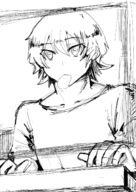 1boy artist:dweller1215 hero monochrome shin_megami_tensei sketch tagme // 1020x1445 // 1013KB