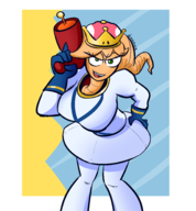1girl artist:diko_mics earthworm_jim earthworm_jim_(series) genderbend rule_63 super_crown // 2600x2800 // 505KB