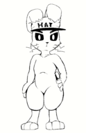 1girl anthro artist:unknown bunny bunny_girl flat_chest hand_on_hips hat jenny_jeungman looking_at_viewer // 1504x2320 // 68KB