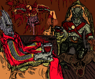 2boys andrei artist:unknown blood drink gore kain legacy_of_kain sitting vampire_the_masquerade vampire_the_masquerade_bloodlines // 2100x1750 // 3.5MB