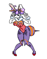 bunny_suit cleavage colored darkstalkers q-bee // 650x816 // 197KB