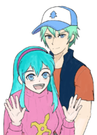 1boy 1girl artist:unknown cosplay dipper_pines eirika ephraim fire_emblem fire_emblem_the_sacred_stones gravity_falls halloween_2022_collaboration halloween_themed mabel_pines // 780x1075 // 744KB