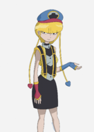 colored elesa fusion kirby_(series) kirby_star_allies pokemon pokemon_bw zan_partizanne // 1053x1492 // 870KB