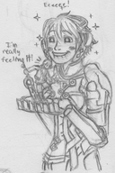 amiibo dialogue figurine fiora pencil_drawing shulk sketch sparkle sparkles traditional_medium xenoblade xenoblade_chronicles // 370x556 // 223KB